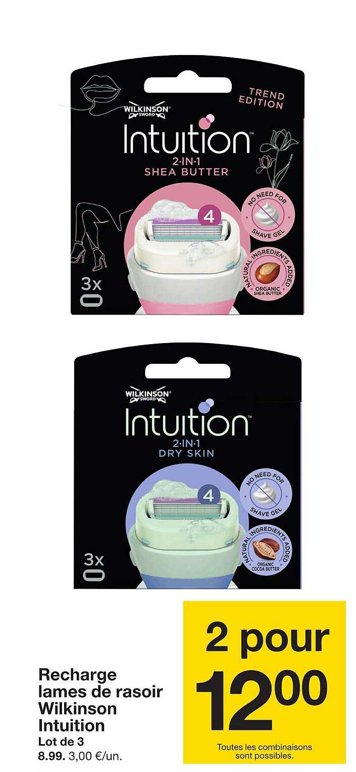 Recharge lames de rasoir Wilkinson Intuition