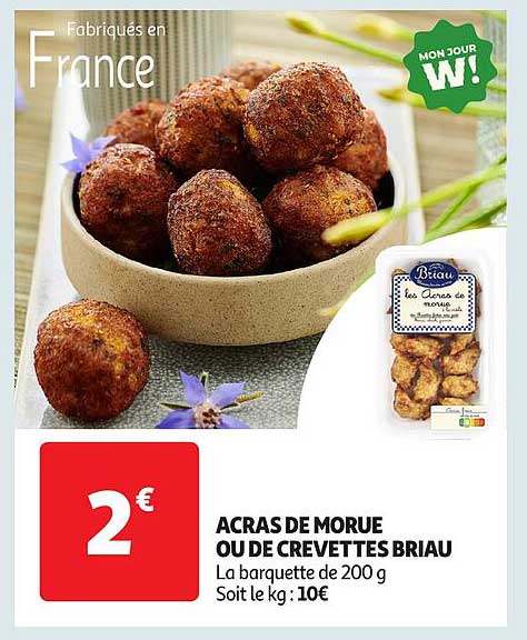 ACRAS DE MORUE OU DE CREVETTES BRIAU