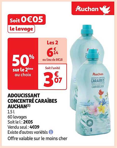 ADOUCISSANT CONCENTRÉ CARAÏBES AUCHAN