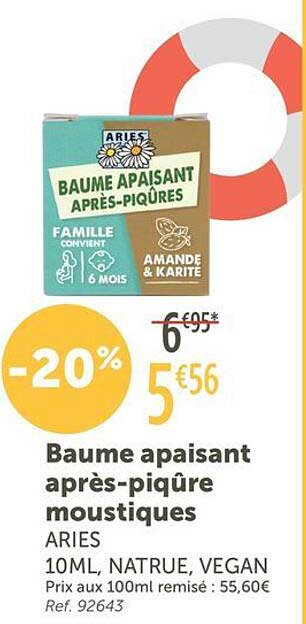 Baume apaisant après-piqûre moustiques