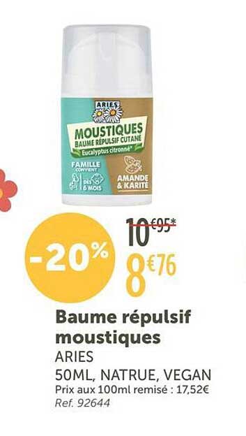 Baume répulsif moustiques