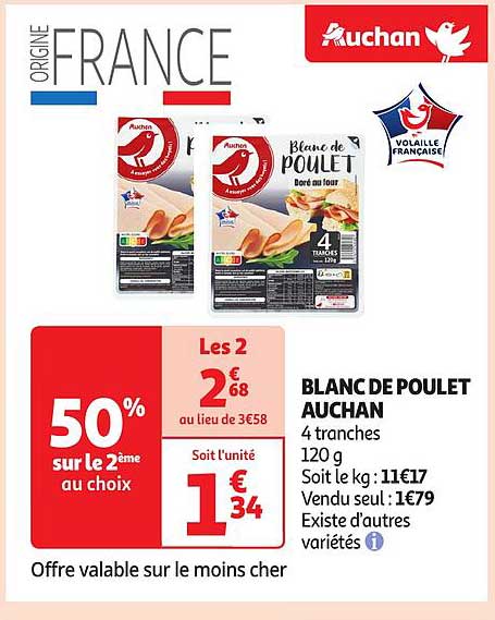 BLANC DE POULET AUCHAN