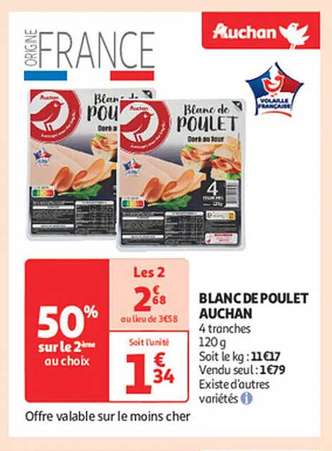 BLANC DE POULET AUCHAN