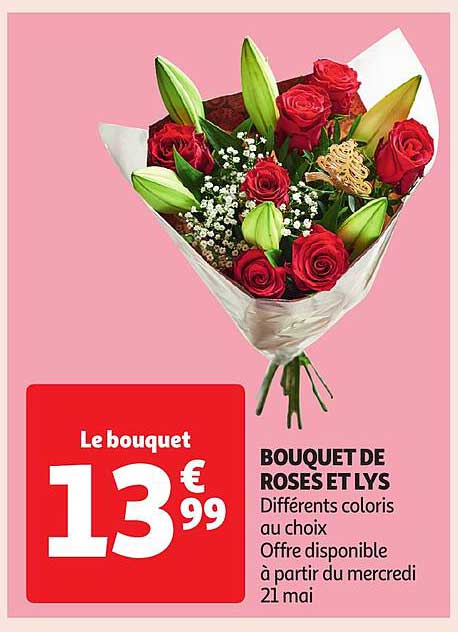 BOUQUET DE ROSES ET LYS