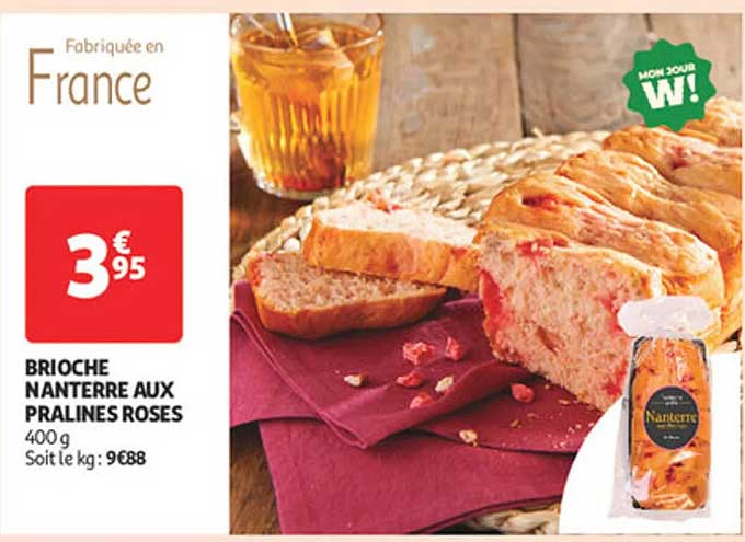 BRIOCHE NANTERRE AUX PRALINES ROSES