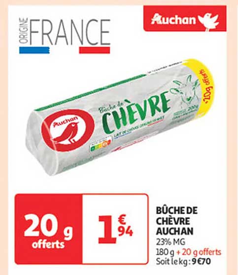 BUCHE DE CHEVRE AUCHAN