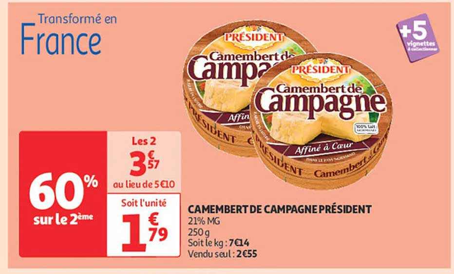 CAMEMBERT DE CAMPAGNE PRÉSIDENT