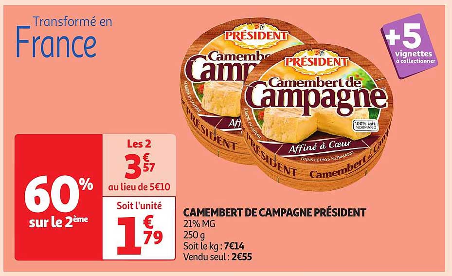 CAMEMBERT DE CAMPAGNE PRÉSIDENT