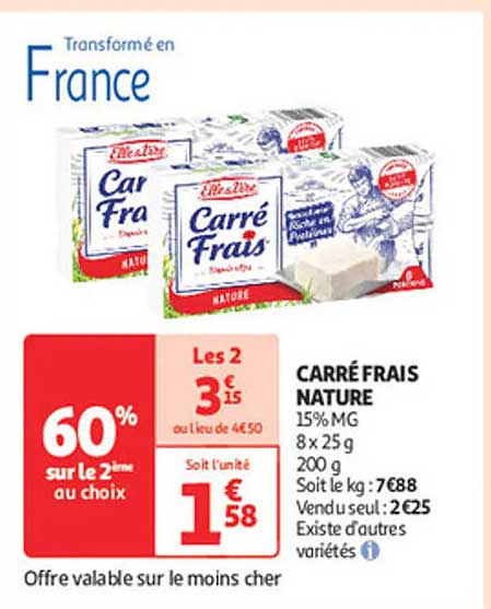 CARRÉ FRAIS NATURE