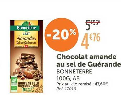 Chocolat amande au sel de Guérande