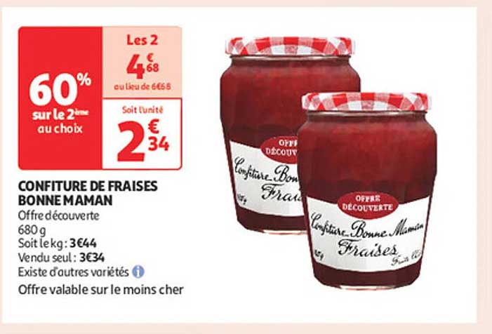 CONFITURE DE FRAISES BONNE MAMAN