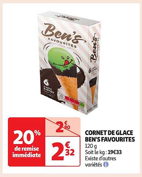 CORNET DE GLACE BEN'S FAVOURITES