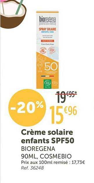 Crème solaire enfants SPF50