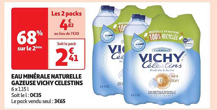 EAU MINÉRALE NATURELLE GAZEUSE VICHY CELESTINS