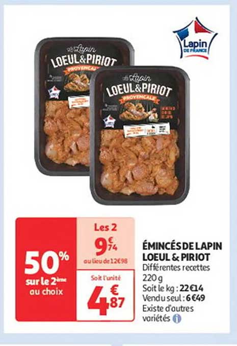 ÉMINCÉS DE LAPIN LOEUL & PIROT