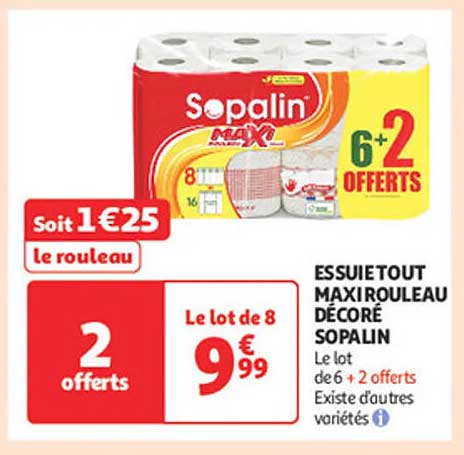 ESSUIE TOUT MAXI ROULEAU DÉCORÉ SOPALIN