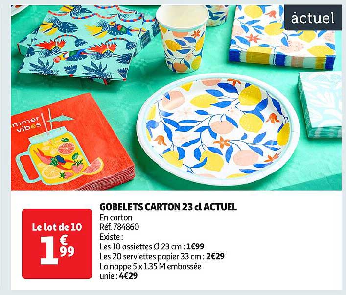 Gobelets Carton 23 cl Actuel