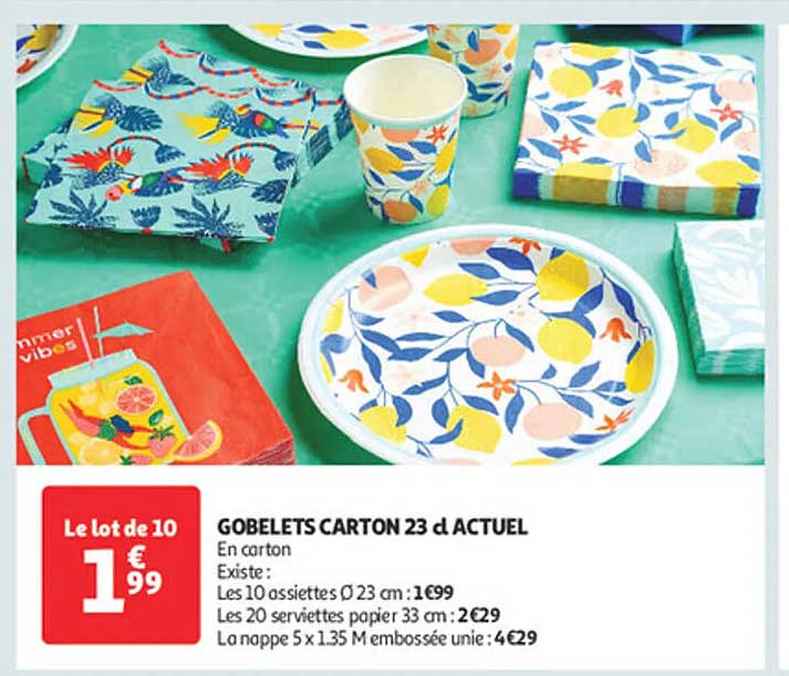 GOBELETS CARTON 23 d'ACTUEL
