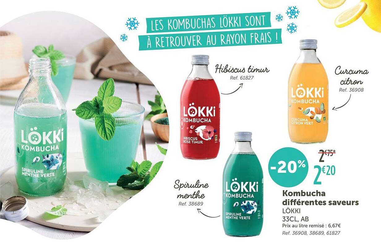 Kombucha différentes saveurs LÖKKi