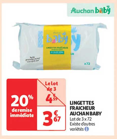 LINGET TES FRAICHEUR AUCHAN BABY