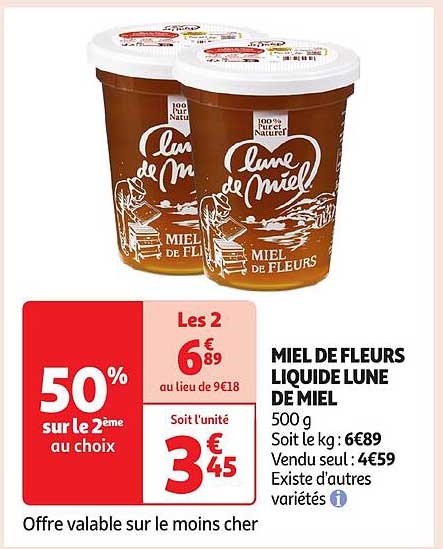 MIEL DE FLEURS LIQUIDE LUNE DE MIEL