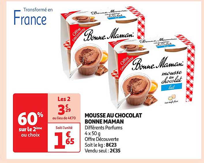 MOUSSE AU CHOCOLAT BONNE MAMAN