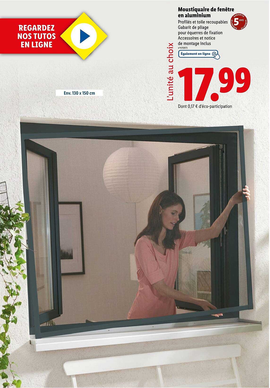 Moustiquaire de fenêtre en aluminium