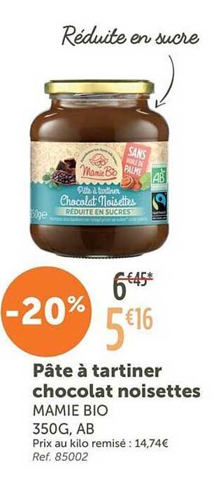 Pâte à tartiner chocolat noisettes