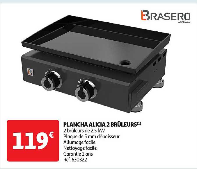 PLANCHA ALICIA 2 BRÛLEURS