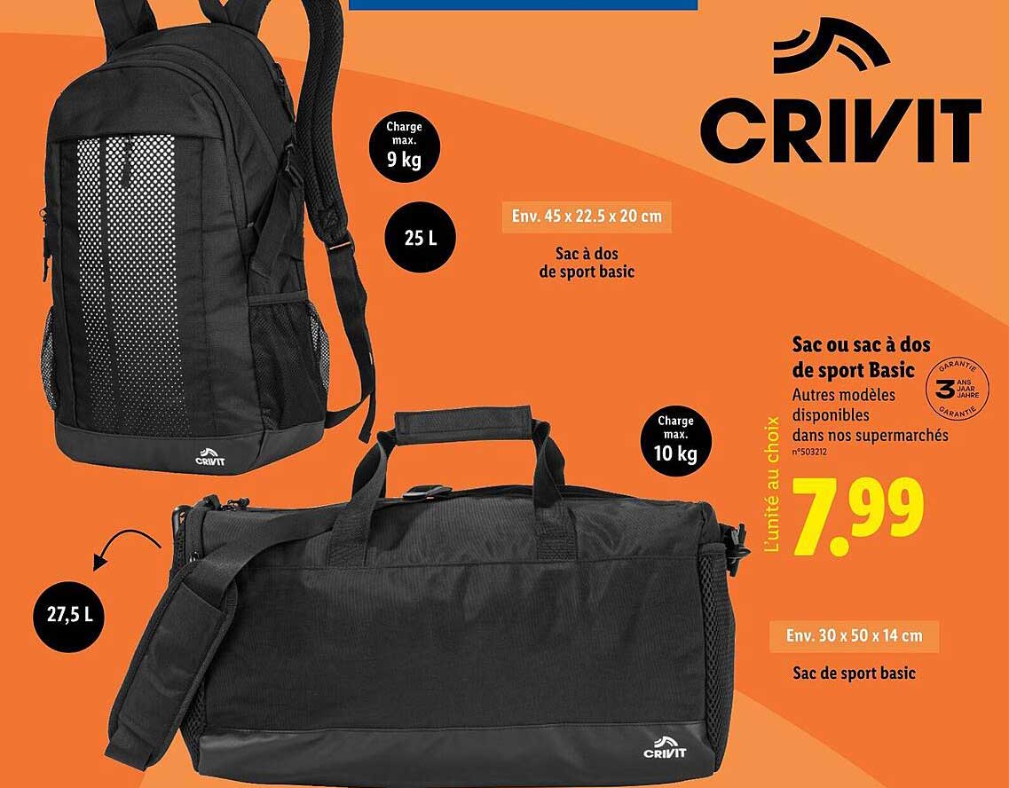 Sac ou sac à dos de sport Basic