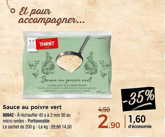 Sauce au poivre vert