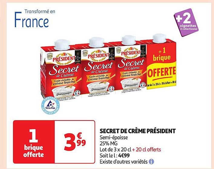 SECRET DE CRÈME PRÉSIDENT