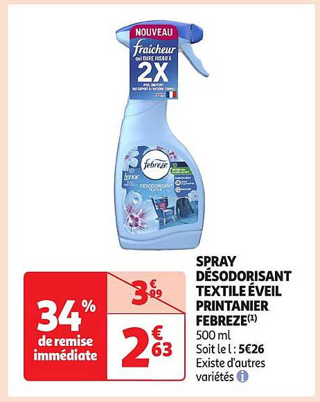 SPRAY DÉSODORISANT TEXTILE ÉVEIL PRINTANIER FEBREZE