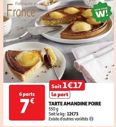 Tarte Amandine Poire