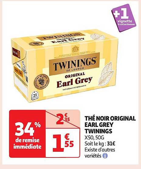 THÉ NOIR ORIGINAL EARL GREY TWININGS