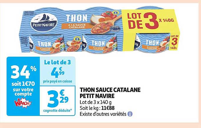 THON SAUCE CATALANE PETIT NAVIRE
