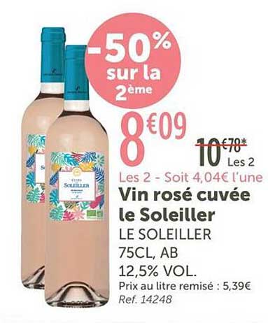 Vin rosé cuvée le Soleillet