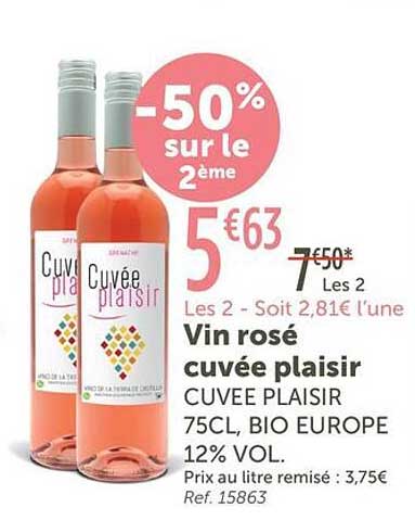 Vin rosé cuvée plaisir