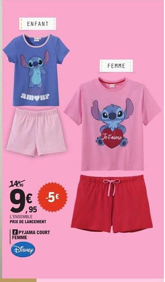 2 PYJAMA COURT FEMME