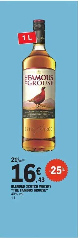 BLENDED SCOTCH WHISKY “THE FAMOUS GROUSE” 40% vol. 1 L