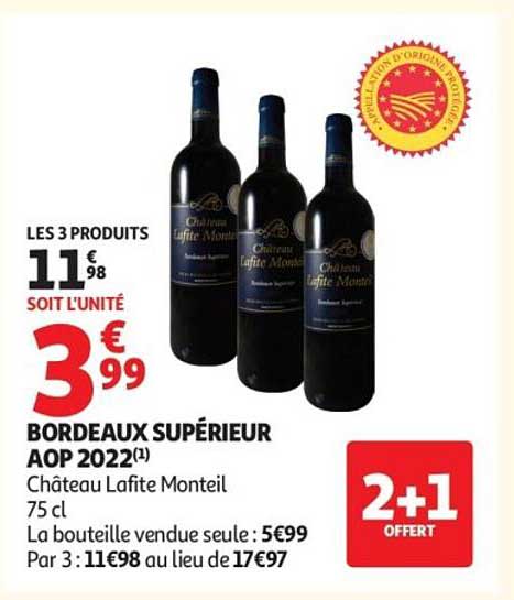 BORDEAUX SUPÉRIEUR AOP 2022(1) Château Lafite Monteil 75 cl