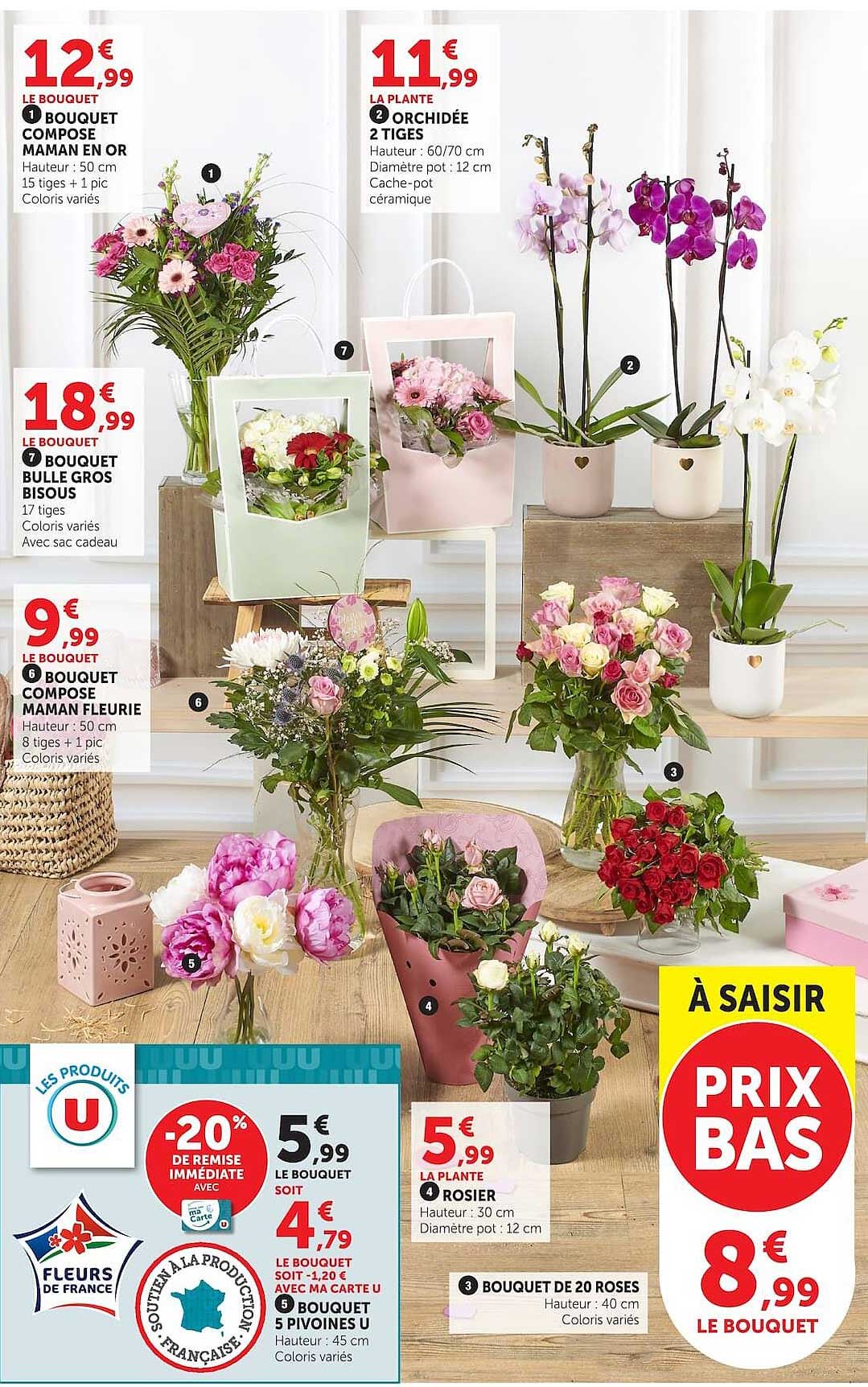 BOUQUET COMPOSE MAMAN EN OR
