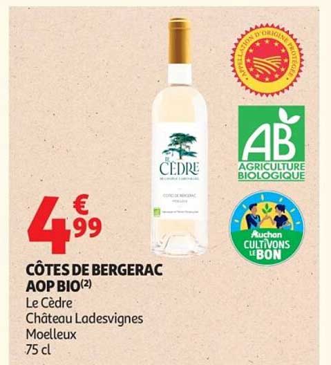 CÔTES DE BERGERAC AOP BIO(2) Le Cèdre Château Ladesvignes Moelleux 75 cl