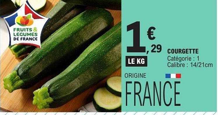 Courget Saya Rend Promo Courgette chez E.Leclerc - 123Catalogue.fr