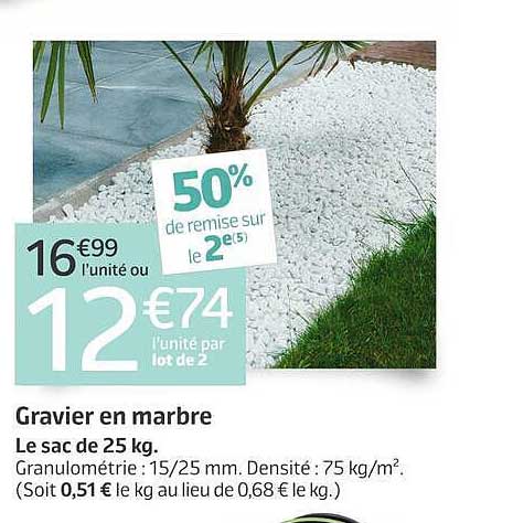 Gravier en marbre