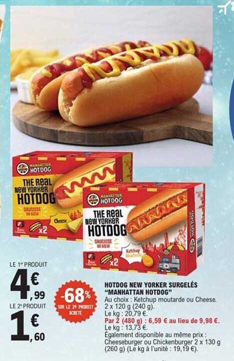 HOTDOG NEW YORKER SURGELÉS “MANHATTAN HOTDOG”