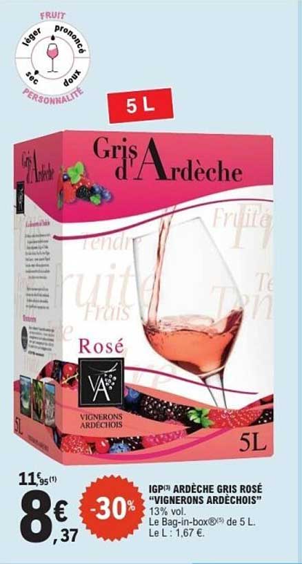 IGP® ARDÈCHE GRIS ROSÉ “VIGNERONS ARDÉCHOIS”