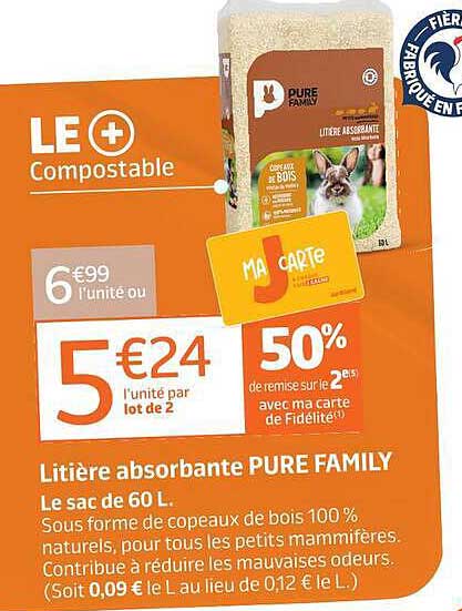 Litière absorbante PURE FAMILY