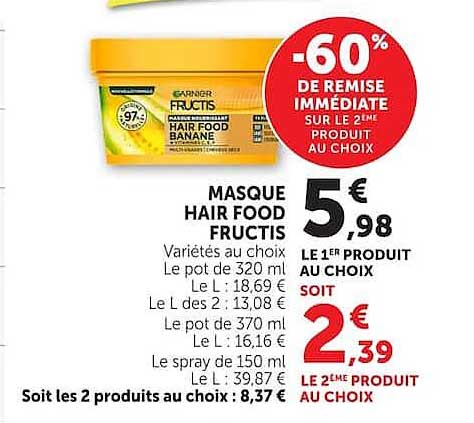 MASQUE HAIR FOOD FRUCTIS