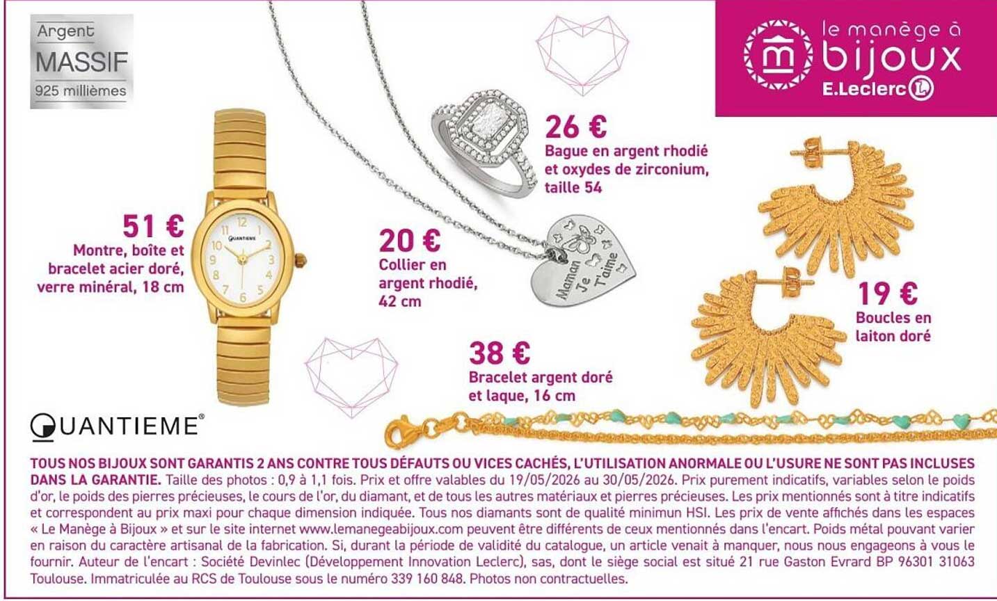 Montre, boîte et bracelet acier doré, verre minéral, 18 cm